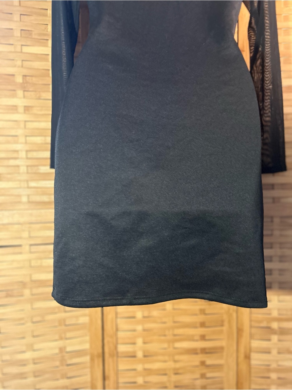 🐾2/$8- Black Studded Mock Neck Keyhole Bodycon Dress - Picture 13 of 15